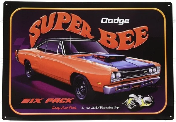 

Dodge Super Bee Six Pa Car Metal Tin Sign (20*30cm)