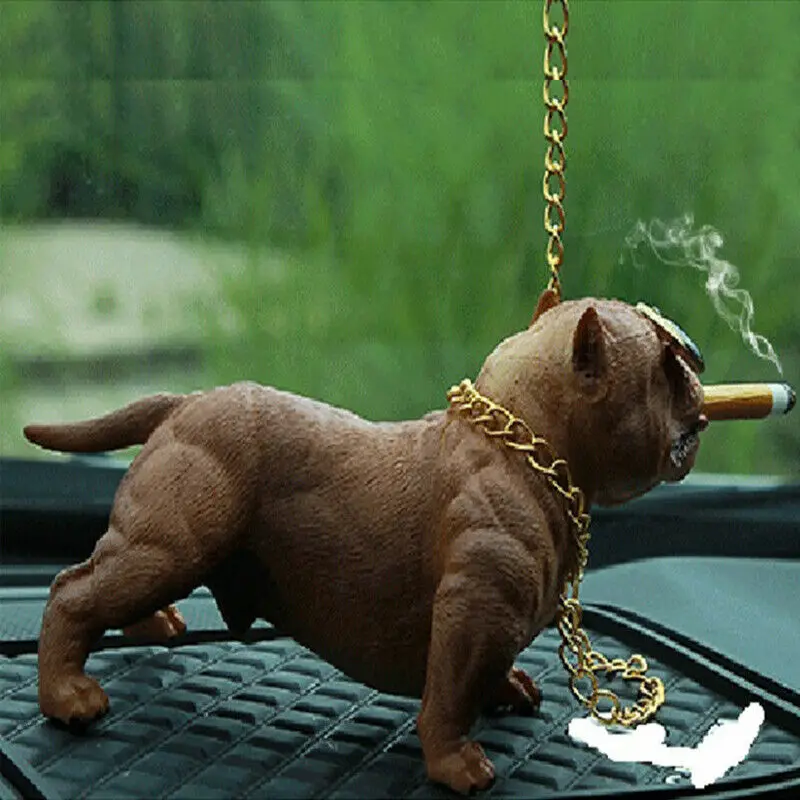 

HOT Bully Pitbull Dog Car Interior Decoration Dashboard Ornament Fashion Funny Cute Home Decoration Auto Accessories No Base