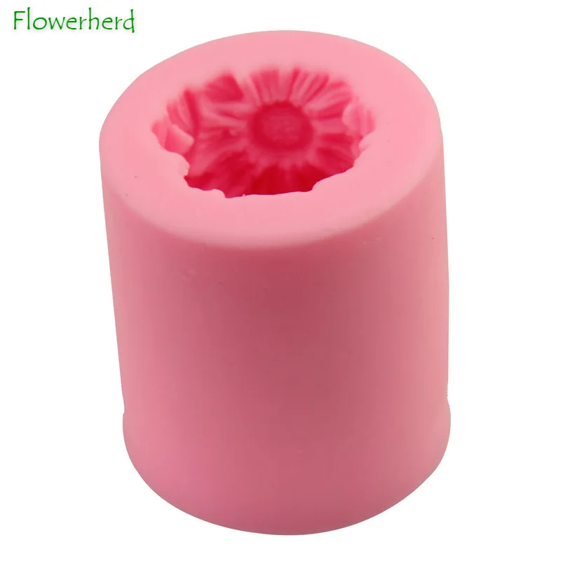 

Sunflower Silicone Mold Relief Cylinder Flower Silicone Candle Mold DIY Handmade Soap Mould Craft Art Resin Clay Decorating Tool