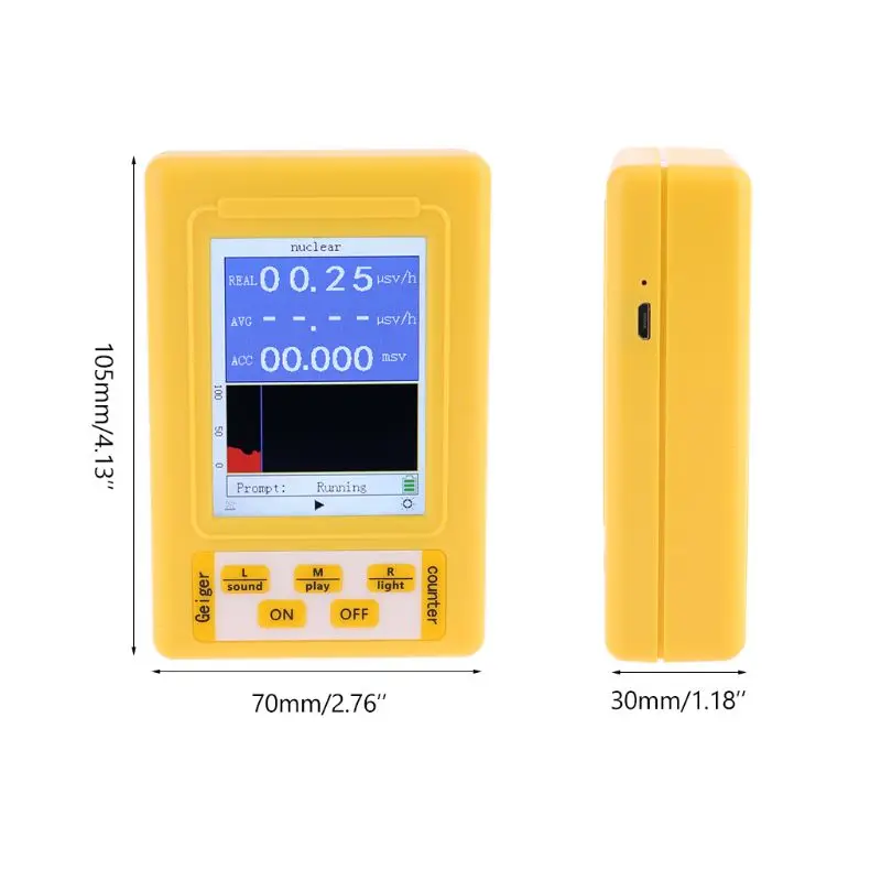 

BR-9C 2in1 Digital Radiation Nuclear Radiation Detector Geiger Counter EMF Meter D2TD