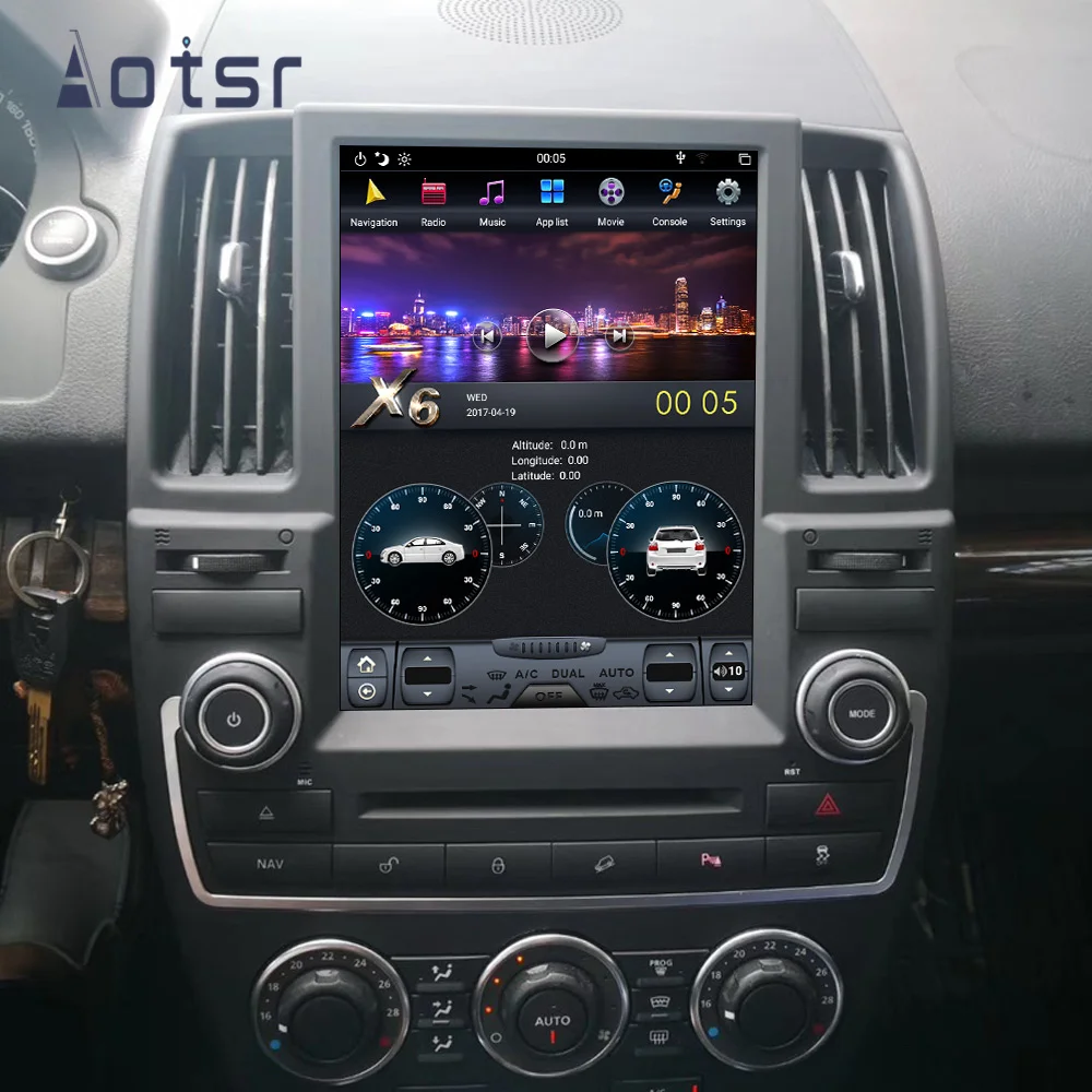 GPS навигатор в стиле Tesla на Android 8 1 для Land Rover Freelander 2 2007 2015 автомагнитола стерео
