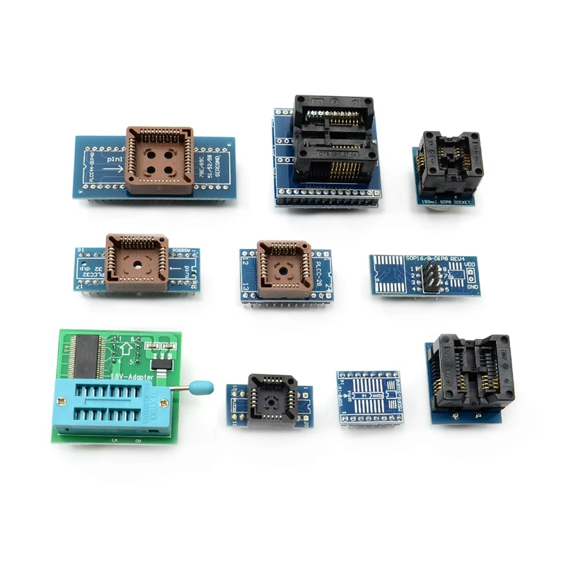 

V8.33 Tl866Ii Plus Usb Universal Bios Nand Flash 24 93 25 Mcu Programmer+12 Adapters