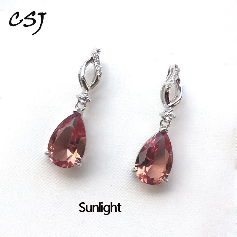 Женские серьги с зултанитом CSJ ювелирные изделия из стерлингового серебра 925