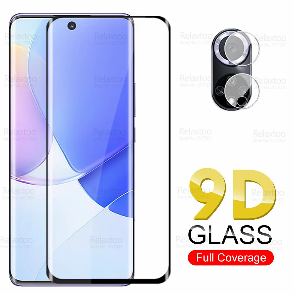 

9D Curved Protective Glass For Huawei Nova 9 Camera Tempered Glass Huawey Hauwei Nova9 NAM-AL00 6.57 Screen Protector Phone Film
