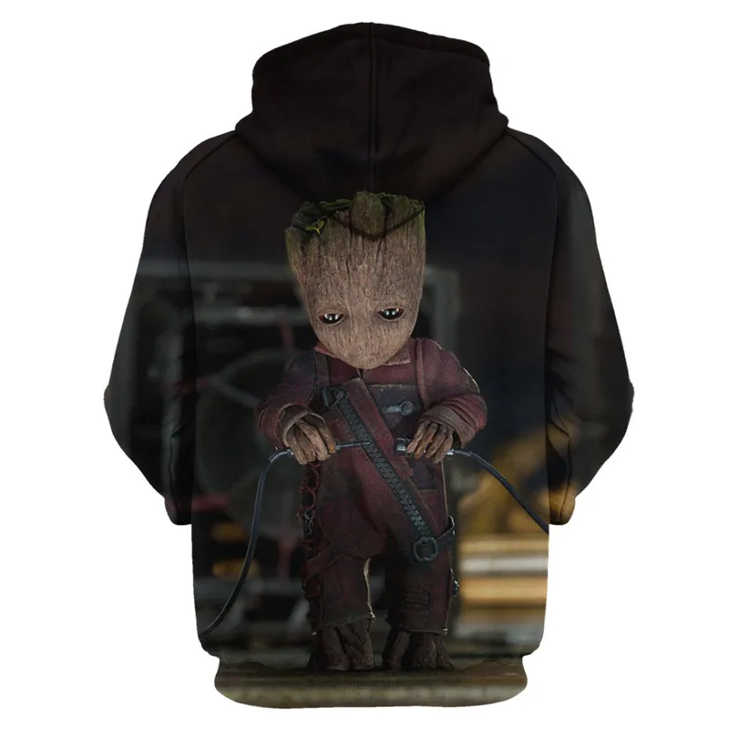Galaxy Guardian Groot мужская толстовка с капюшоном, 3D принт, забавная Толстовка в стиле хип-хоп, уличный костюм, пуловер с капюшоном, Мужской Топ, Streetwea