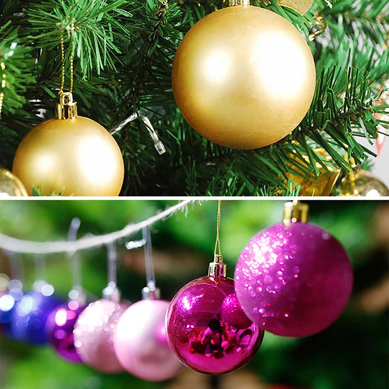 

36pcs 40mm Christmas Xmas Tree Ball Home Decor Hanging Ornament Bauble Hanging Home Party Ornament Tree Decor Balls Navidad 3