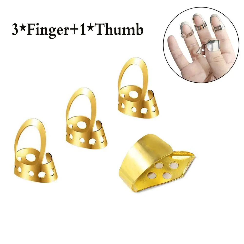 Металлические медиаторы для указательного пальца гитары банджо укулеле