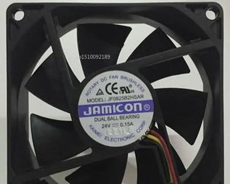 

for JF0825B2HSAR Inverter Cooling Fan DC 24V 2.88W 0.15A 3250RPM 8025 80*80*25mm 3 Wires Free shipping