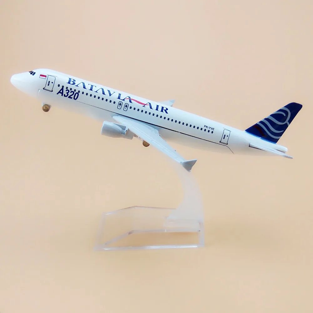 16 см Batavia Air A320 Airbus 320 Airways Airlines металлический сплав модель самолета литье под