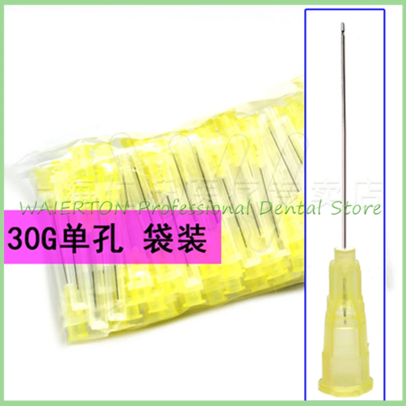 100 шт./пакет Dental Endo ирригационная игла 25G/ 27G / 30GA 30G с концевым закрытым боковым