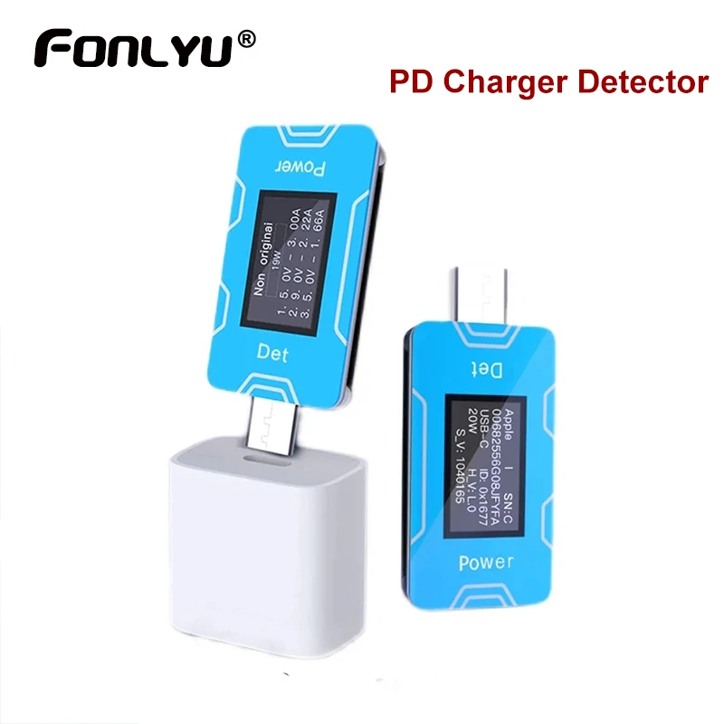 JC JCID-CT01 USB Original Charger Tester PD charger detector OLED Screen Identify the original imitation in 1 Second