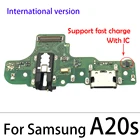 Новинка для Samsung A20S A207F USB зарядный порт микрофон док-станция разъем плата гибкий кабель