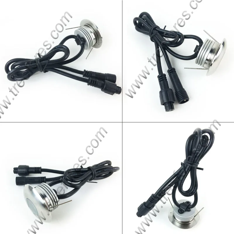 Растовый светильник IP67 1 Вт 3W CREE 12V 24V dc мини светодиодный прожектор Наружная спа-ванна похоронены точечное освещение