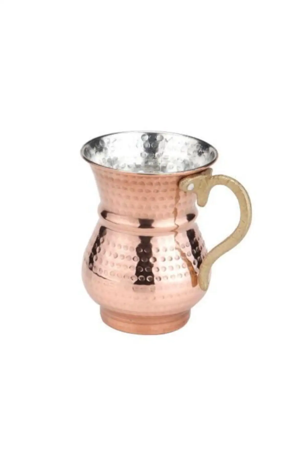 

6-Piece Pure Copper Hand Forged Nostalgic Handled Buttermilk Cup Handmade