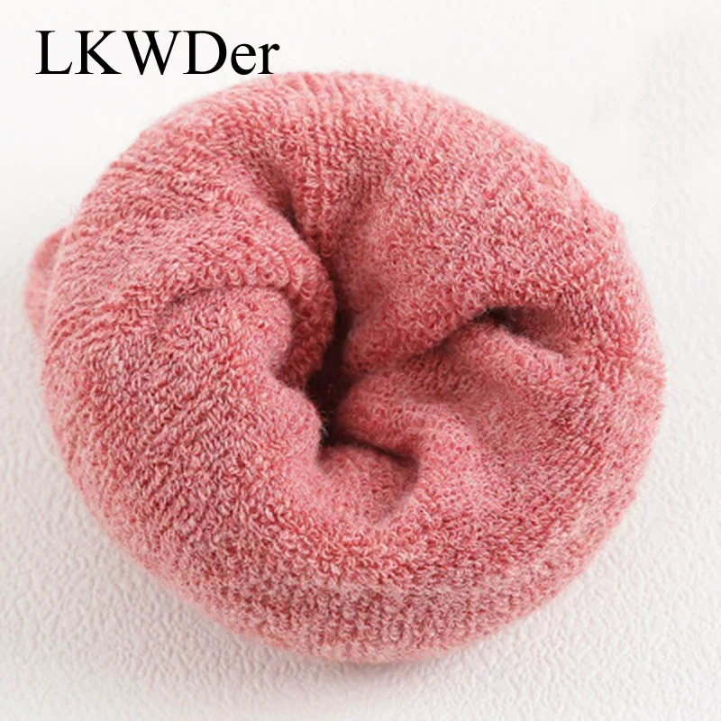 LKWDer 3 Pairs Winter Warm Socks For Women Solid Color Thick Wool Rabbit Hair Socks Snow Against Cold Warm Cotton Sock Sox Meias