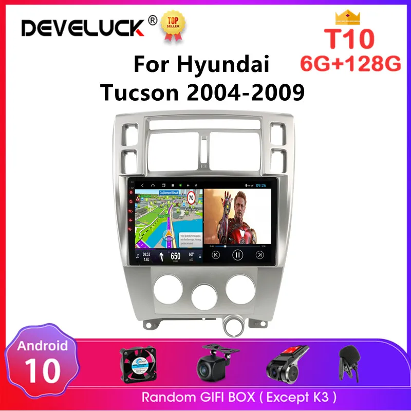 Андроид 10 Автомобильная магнитола для Hyundai Tucson 2004 2005 2006-2009 мультимедийный