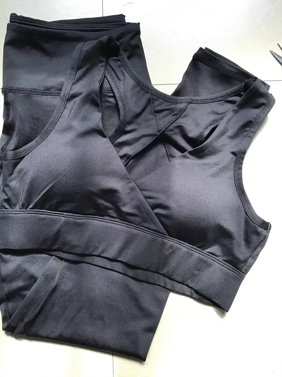 2 шт. бесшовный Набор для йоги одежда тренировок спортивная штаны фитнеса