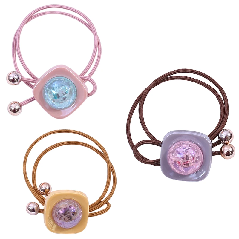 Модная эластичная повязка для волос 5 цветов Разноцветные квадратные и