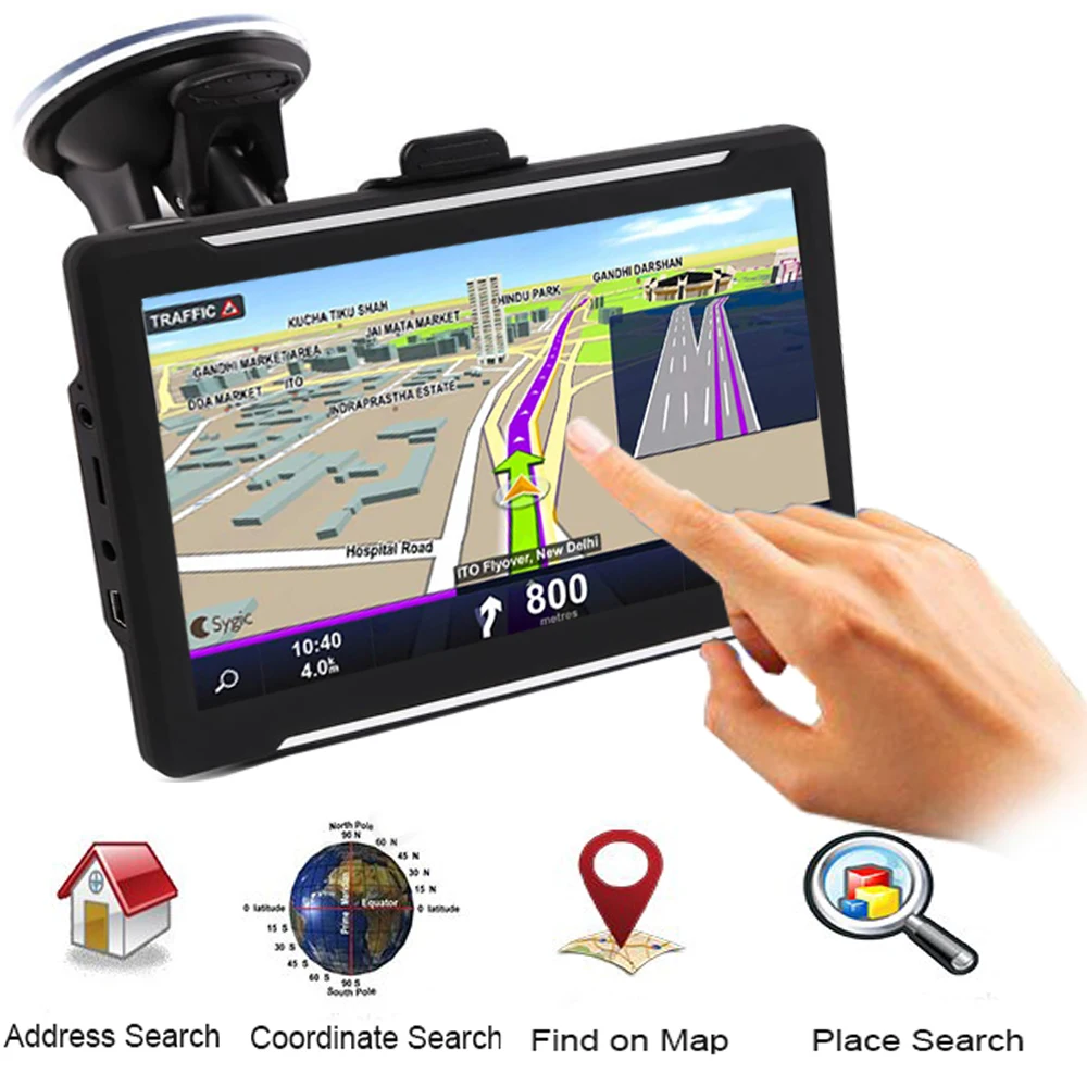 Автомобильный gps навигатор 7 дюймов HD lcd экран FM Navitel спутниковая голосовая навигация последняя европейская карта грузовик gps навигатор автомобиль