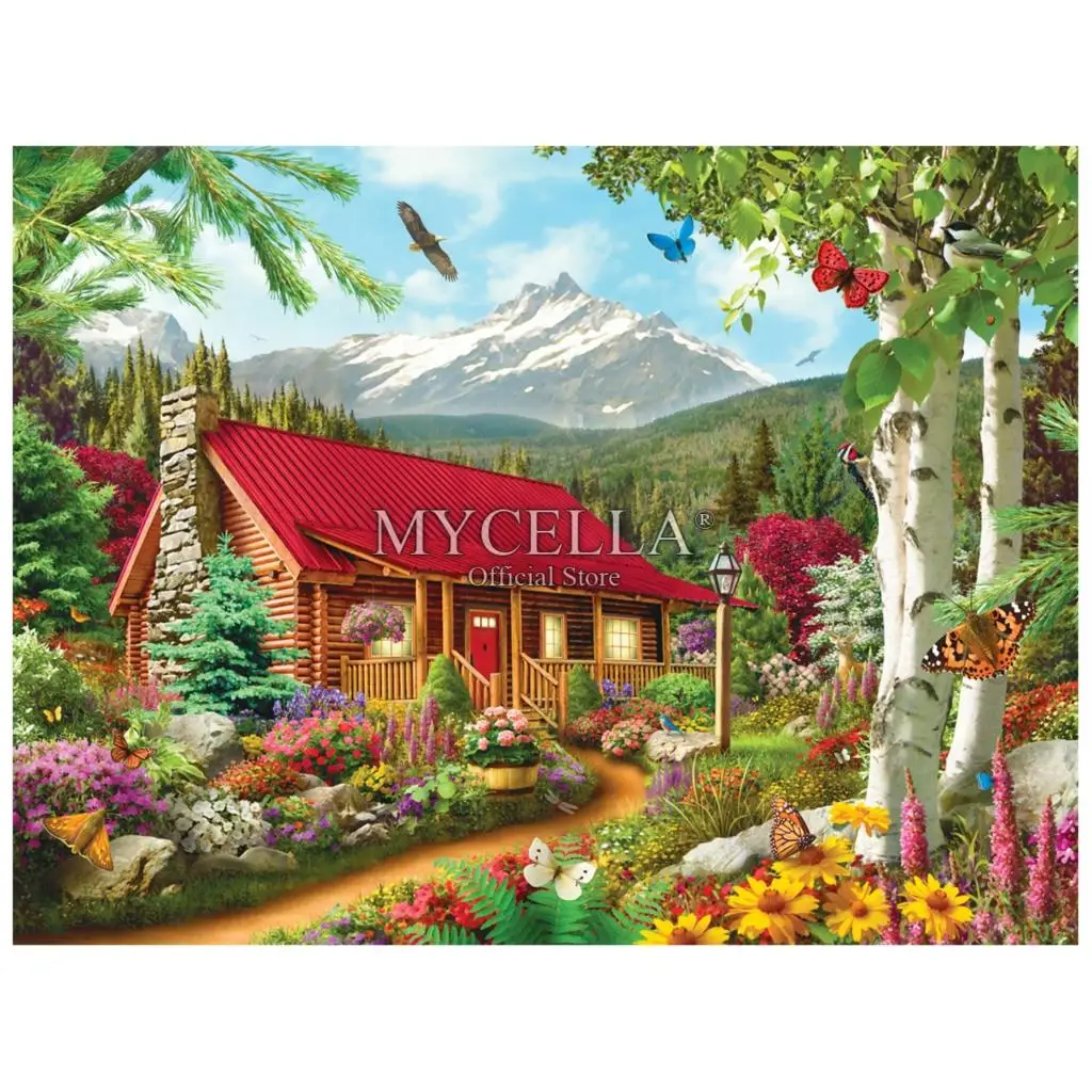 5D алмазная живопись сделай сам горные кабины искусство вышивка полная мозаика