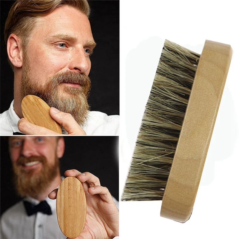 2 шт. натуральная щетина кабана щетка для бороды мужчин бамбуковая Массажная