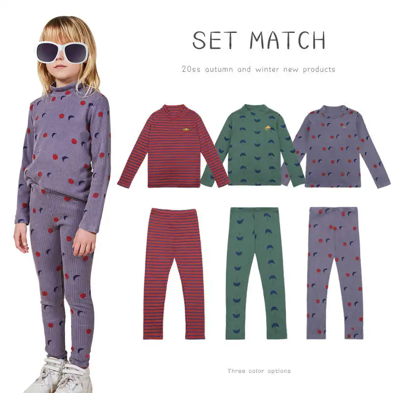 

Fall/Winter 2020 Children o Boys Girls Baby Printed Pajamas Base Set Home Service Set