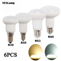6xe14 e27 dimmable led bulb r39 r50 r63 r80 bombillas lamp lampada ampoule spotlight light 5w 7w 9w energy saving home 220v 110v