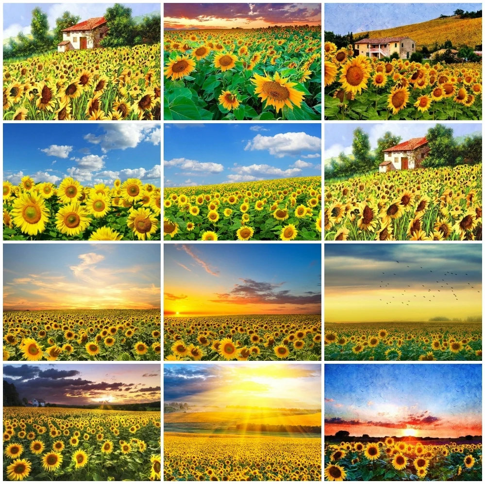 

AZQSD Алмазная вышивка Подсолнух Мозаика DIY Декор для дома алмазная живопись пейзаж Ручная работа подарок картина Стразы