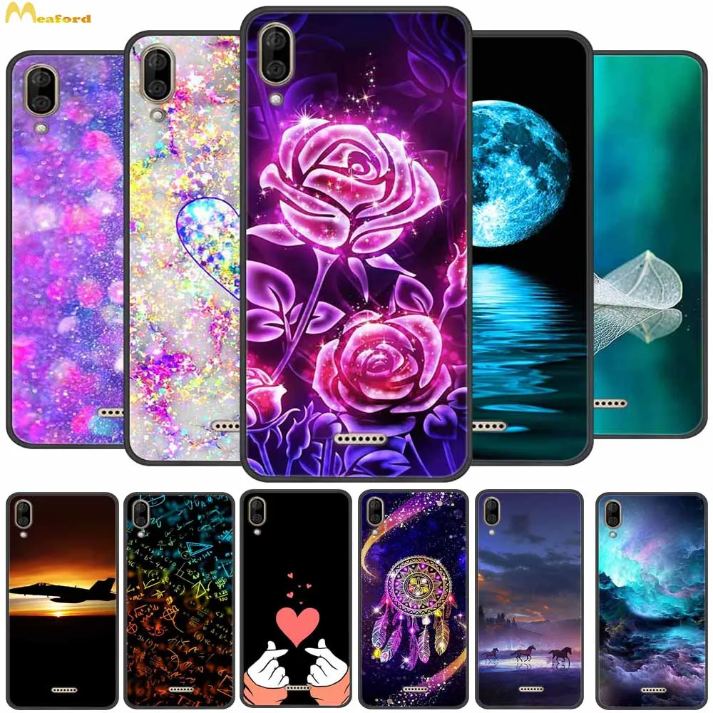 Чехол для Wiko Y80 Y62 чехол Цветы Обложка для Wiko Y60 Y50 мягкий, симпатичный, из ТПУ чехол для телефона силиконовый защитный WikoY50 Y 80 Y 60 черный чехол