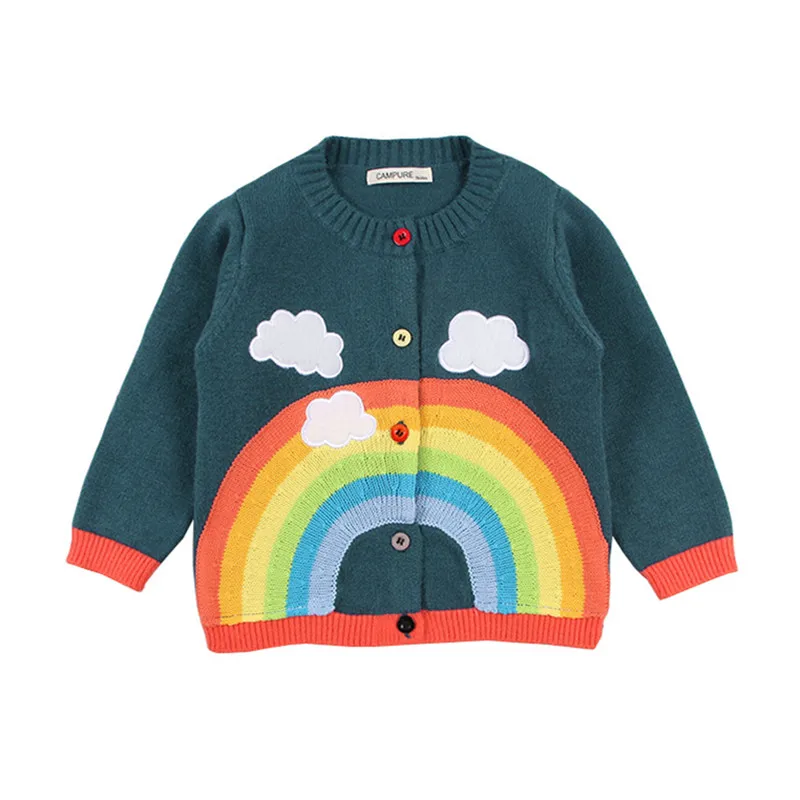 Funfeliz Детский кардиган вязаные свитера для маленьких мальчиков и девочек осенне