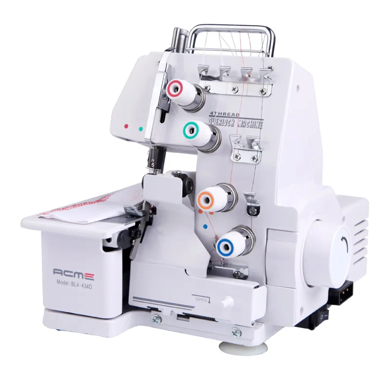 

Бытовая швейная MachineBL4-434D Serger/Overlock, 120 Вт, шитье из трех/четырех нитей, с ножной педалью, адаптером и лампой, отличное качество