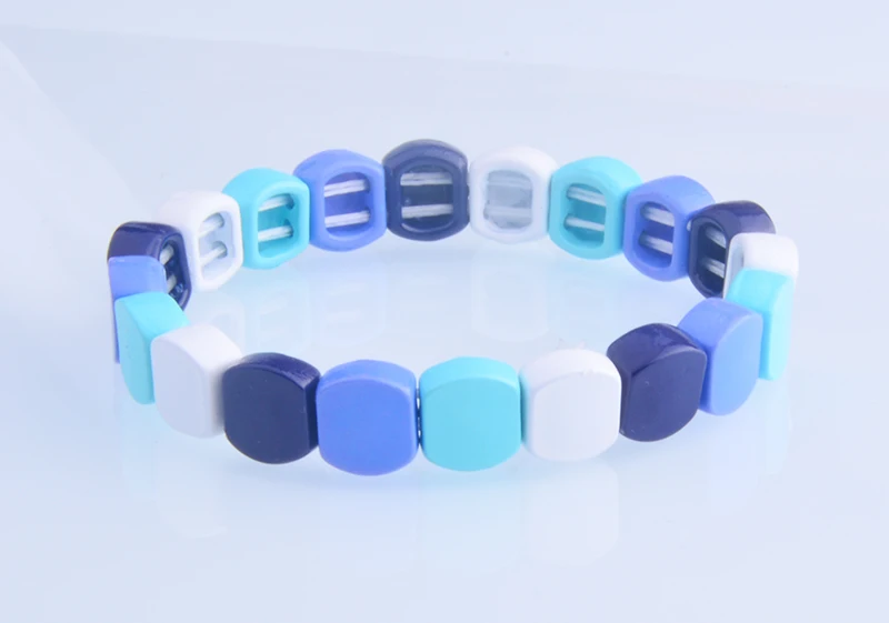 Bracelets enamel stretch bracelets for women armbandjes dames pulsera masculina TUTTI FRUTTI BRACELET GOLD HONEYCOMB beads bracelet men - Окраска металла: Bracelets