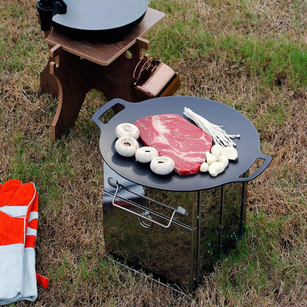 

1 Set BBQ Grill Pan Non-stick Barbecue Grill Plate Outdoor Camping Grill Pan