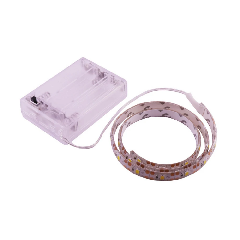 

AA Батарея приведенный в действие Светодиодные ленты светильник SMD3528 5V 60LED/м гибкая светодиодная лента веревка светильник s 1 м 2 м 3 м 4 м 5 м Вод...