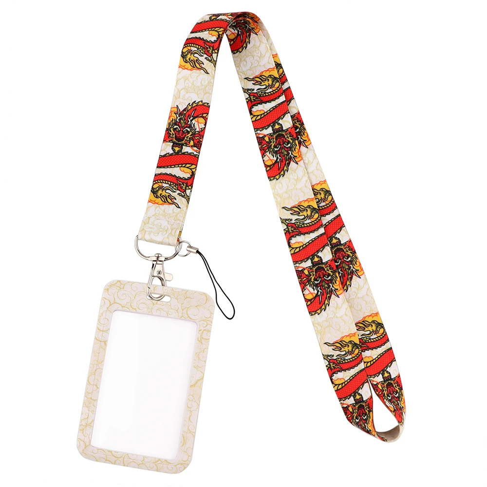 E3663 оптовая продажа шнурки с аниме драконом для ключей шейный ремешок шнурок