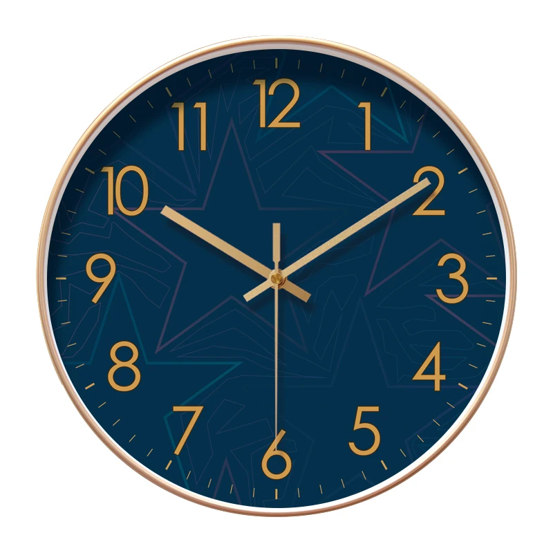 

Round Creative Mute Modern Design Large Wall Clock Clocks for Home Kitchen Living Room Decor Battery Operated Silent