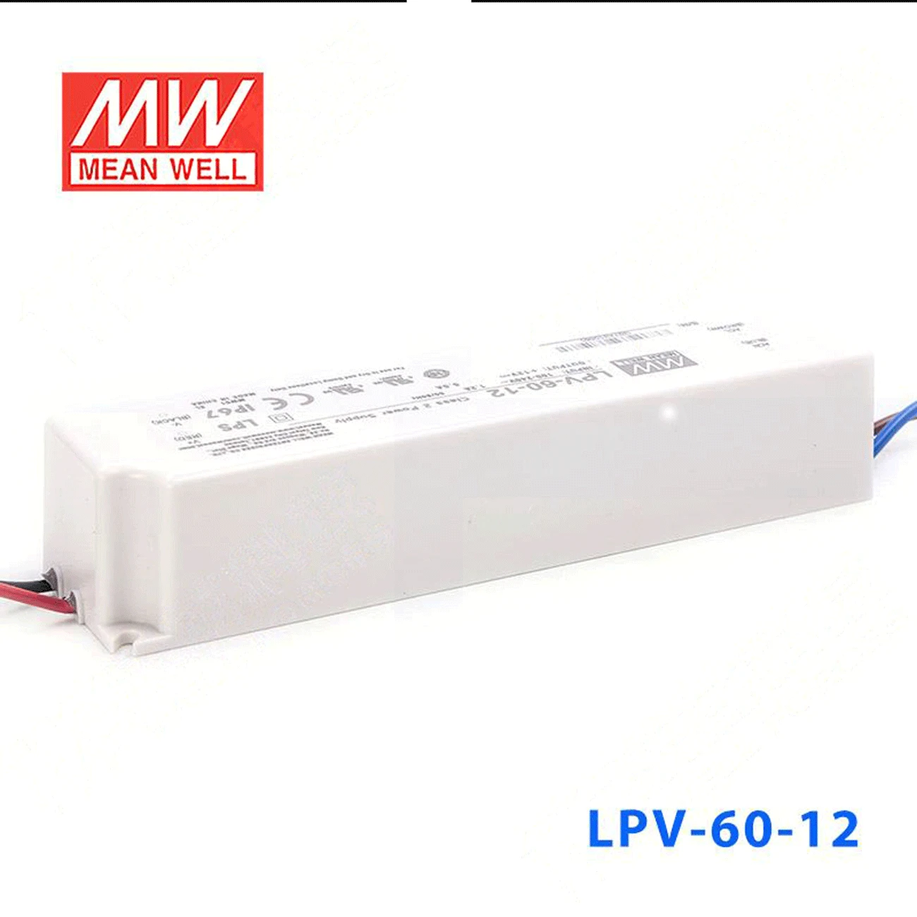 

(6PACK) Meanwell 60W IP67 waterproof Power Supply LPV-60-24V 5V 12V 15V 36V 48V 2.5A 4A 5A 8A DC Display LED light strip Monitor