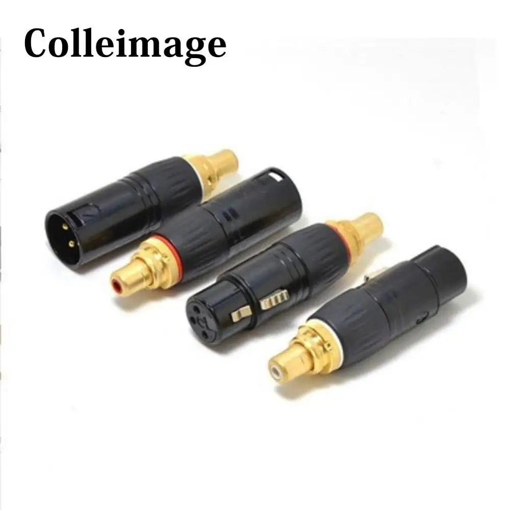 

Colleimage Hifi audio High Quality RCA Female to XLR 3Pin XLR Connector Male Splitter Audio Microphone Audio Tool