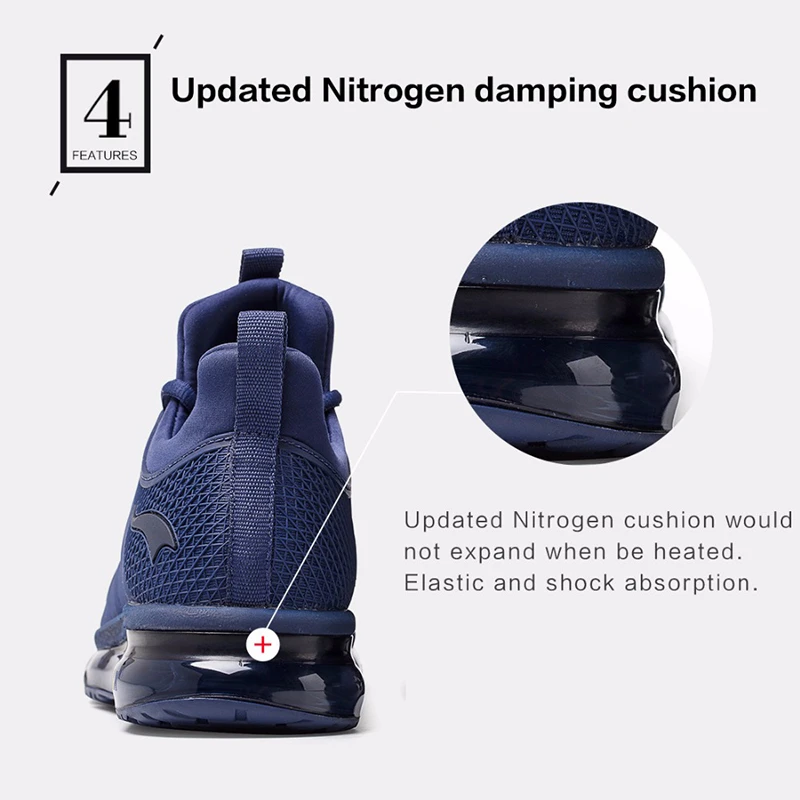 ONEMIX Men's Trainers Air Cushion Running Shoes Safety Athletic Sneakers Casual Sports Shoes for Outdoor Walking Training