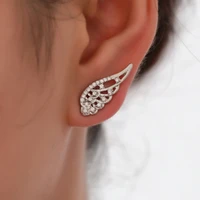 new fashion angel wings earrings stainless steel stud earrings for woman fashion jewelry dainty gift modern luxury trendy 2018