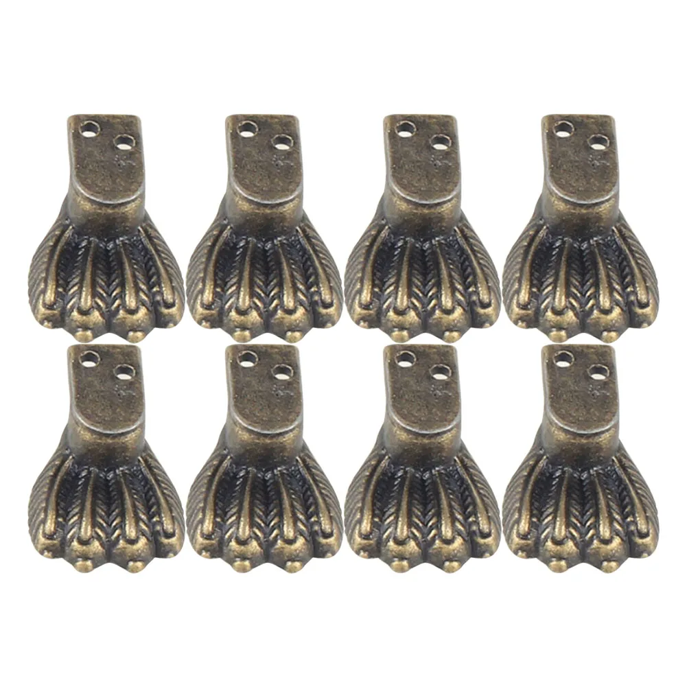 

8pcs/pack Corner Protector Hardware Wood Box Furniture Leg Desk Decoration Closet Zinc Alloy Dresser Antique Style Claw Shape