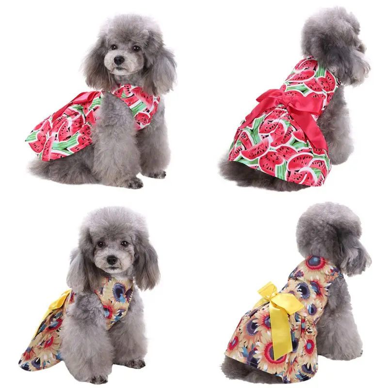 Женская рубашка с маленьким бантом для собаки одежда Вечерние розовая девочек