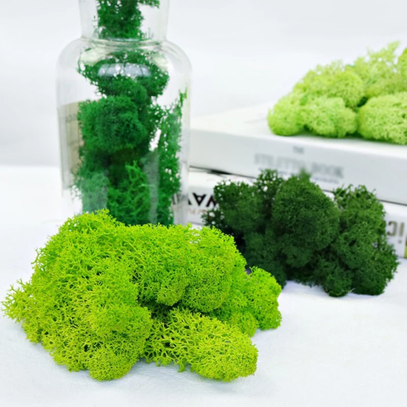 Artificial Moss Immortal Simulation Green Plant Grass DIY Antler Micro Landscape Embellishment Garden Decoration | Дом и сад