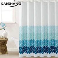 k water fabric striped bathroom curtain with hooks simple soft bath curtain waterproof skidproof curtain bath accessories