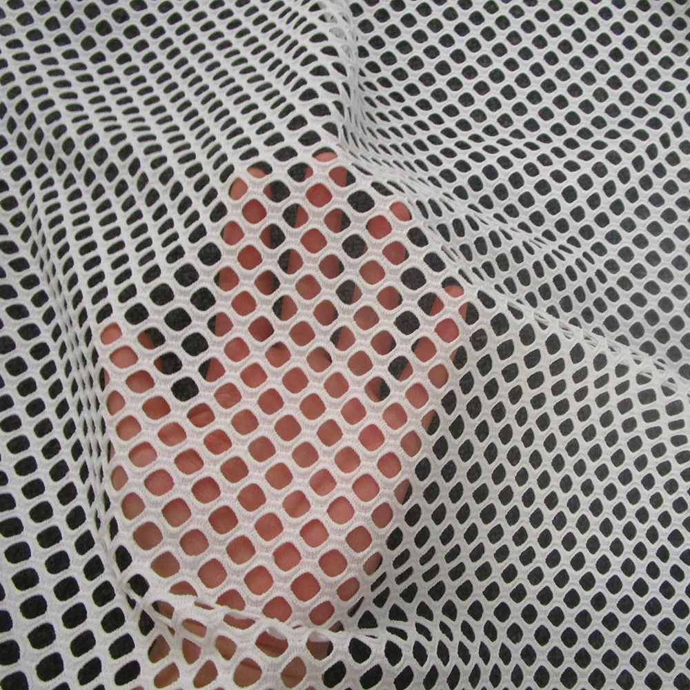 Новая французская эластичная полиэфирная белая сетчатая ткань черная