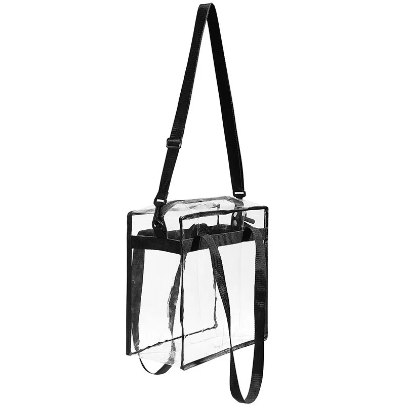 

PVC bag Transparent women's shoulder bag Fitness transparent bag Vertical square jelly bag Travel waterproof beach bag