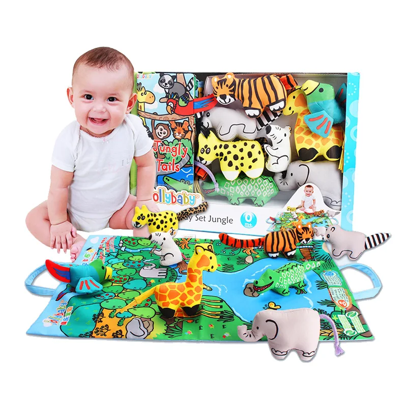 

Montessori Cloth Book For Newborns 0 12 months Baby Toys Educational Play Mats For Toddlers Dinosaur Puzzle Toys Kids Rug Carpet