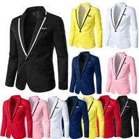 party blazer business outwear suit coat stylish mens tops 2019 wedding solid color and all around fashionable mens small suit