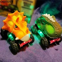 dinosaur cars dinosaur vehicles pull back cars with led light dinosaur sound toys for boys toddlers kids gifts
