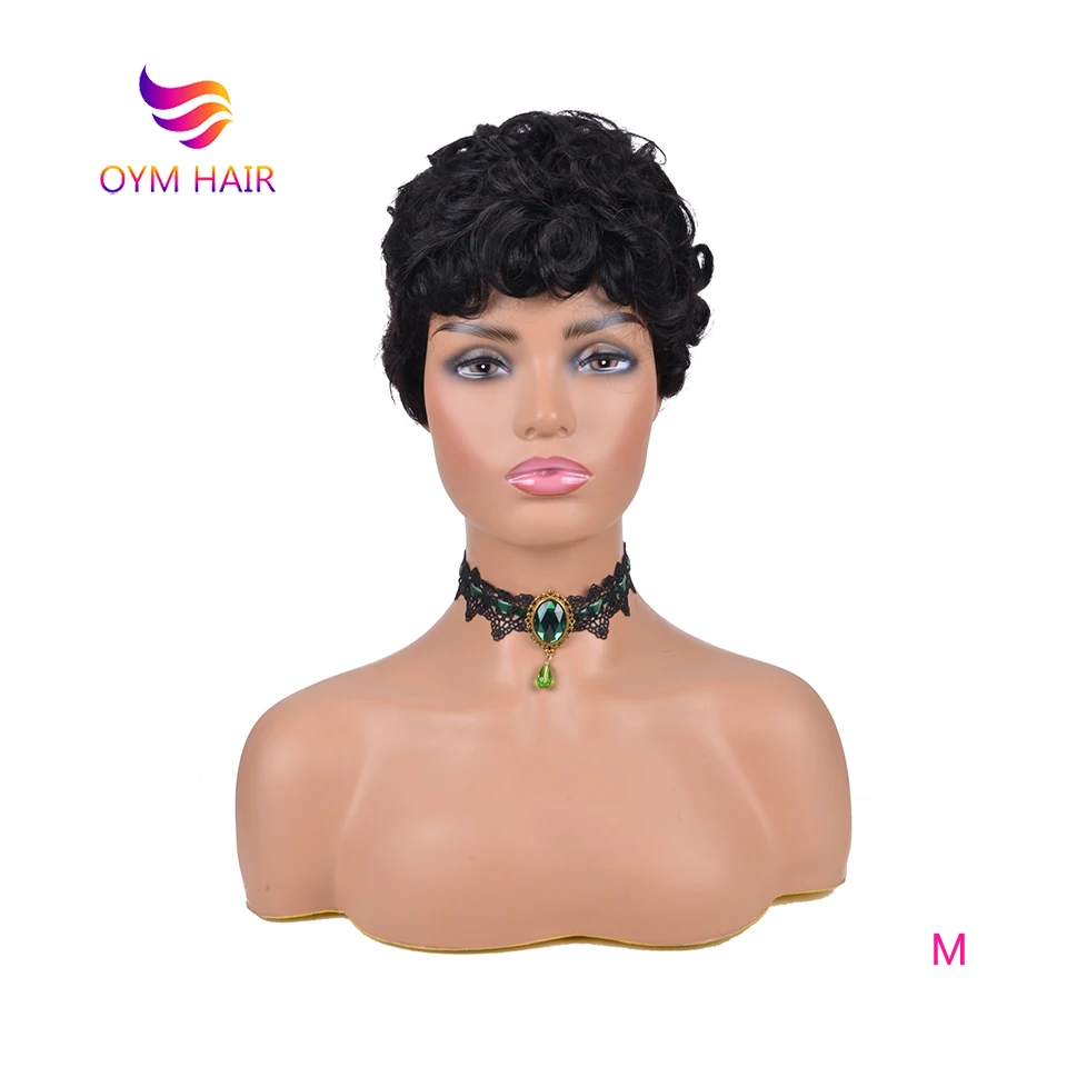 Парики из натуральных волос OYM короткий парик для чернокожих женщин бразильский